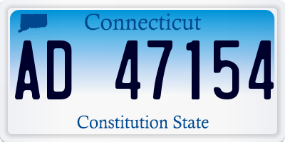 CT license plate AD47154