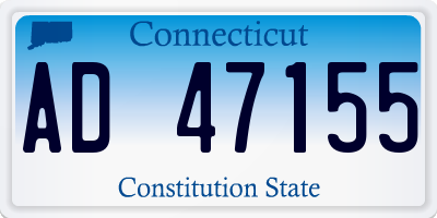 CT license plate AD47155