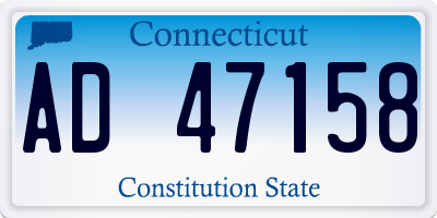 CT license plate AD47158