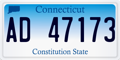 CT license plate AD47173
