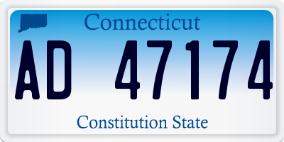 CT license plate AD47174