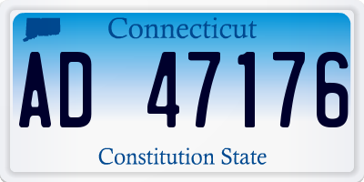 CT license plate AD47176
