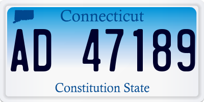 CT license plate AD47189