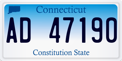 CT license plate AD47190