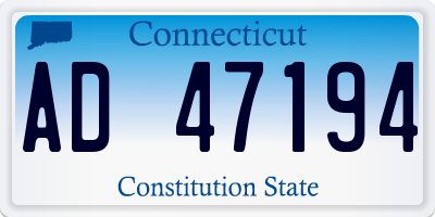 CT license plate AD47194