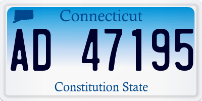 CT license plate AD47195
