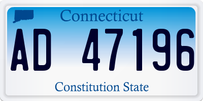 CT license plate AD47196