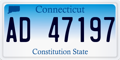 CT license plate AD47197