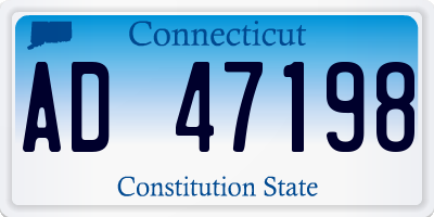 CT license plate AD47198