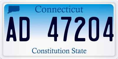 CT license plate AD47204