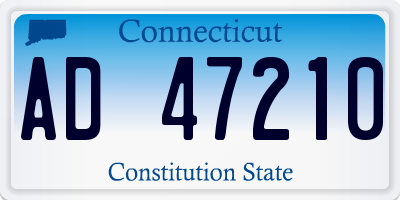 CT license plate AD47210
