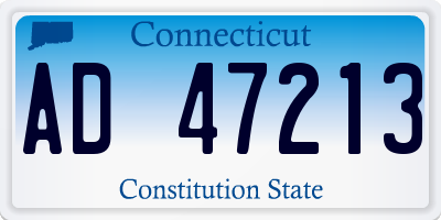 CT license plate AD47213