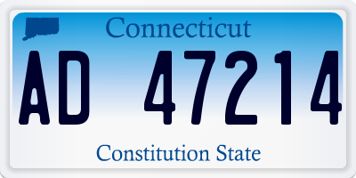 CT license plate AD47214