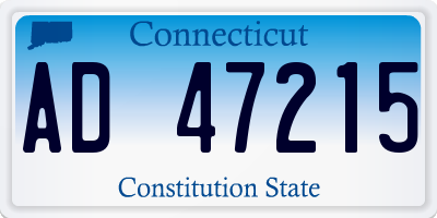 CT license plate AD47215