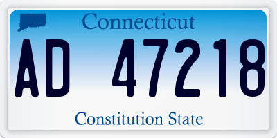 CT license plate AD47218