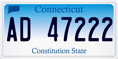 CT license plate AD47222