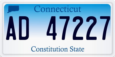 CT license plate AD47227