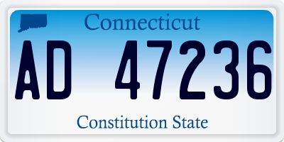CT license plate AD47236