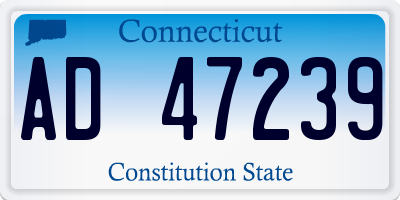 CT license plate AD47239