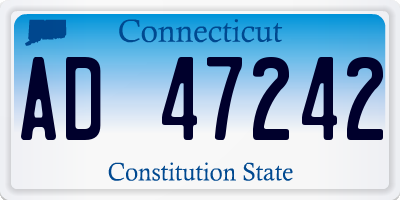 CT license plate AD47242