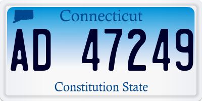 CT license plate AD47249