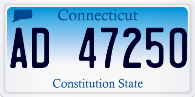 CT license plate AD47250