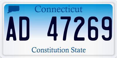 CT license plate AD47269