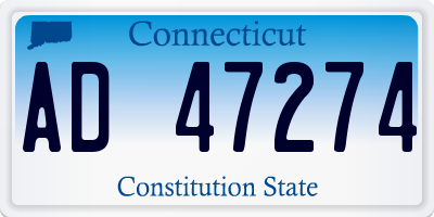 CT license plate AD47274