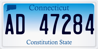CT license plate AD47284