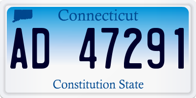 CT license plate AD47291