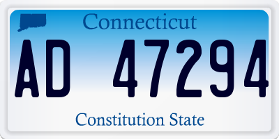 CT license plate AD47294
