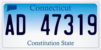 CT license plate AD47319