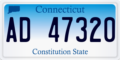 CT license plate AD47320