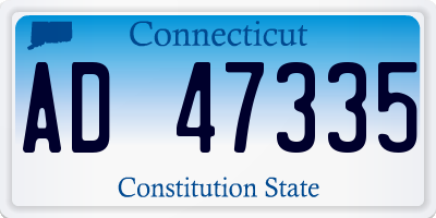 CT license plate AD47335