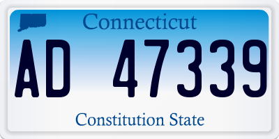CT license plate AD47339