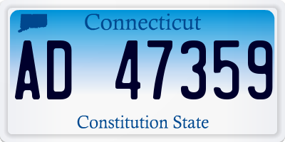 CT license plate AD47359
