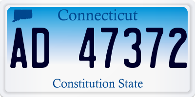 CT license plate AD47372