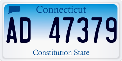 CT license plate AD47379