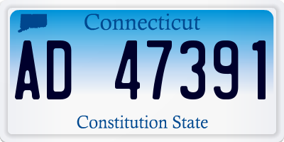 CT license plate AD47391