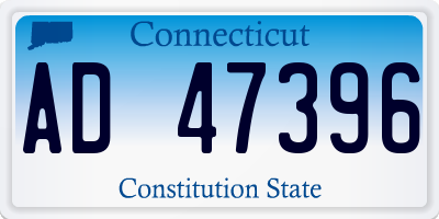 CT license plate AD47396