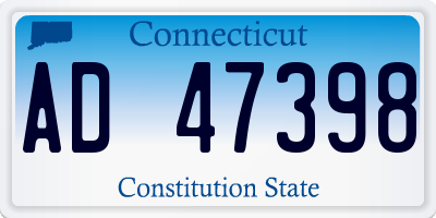 CT license plate AD47398