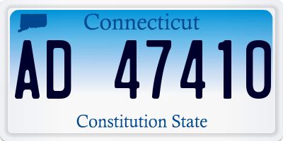 CT license plate AD47410
