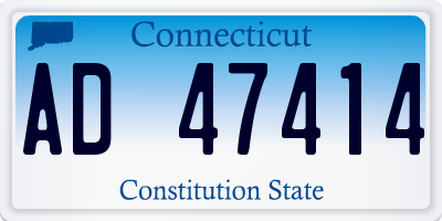 CT license plate AD47414