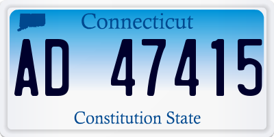 CT license plate AD47415