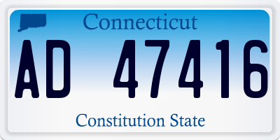 CT license plate AD47416