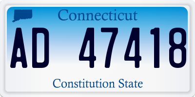CT license plate AD47418