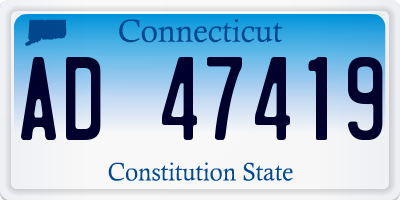CT license plate AD47419