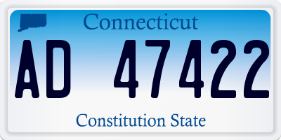 CT license plate AD47422