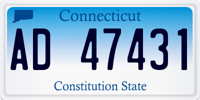 CT license plate AD47431