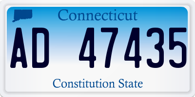CT license plate AD47435